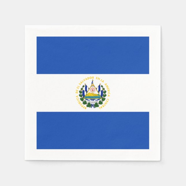 Serviette En Papier Drapeau : El Salvador (Devant)