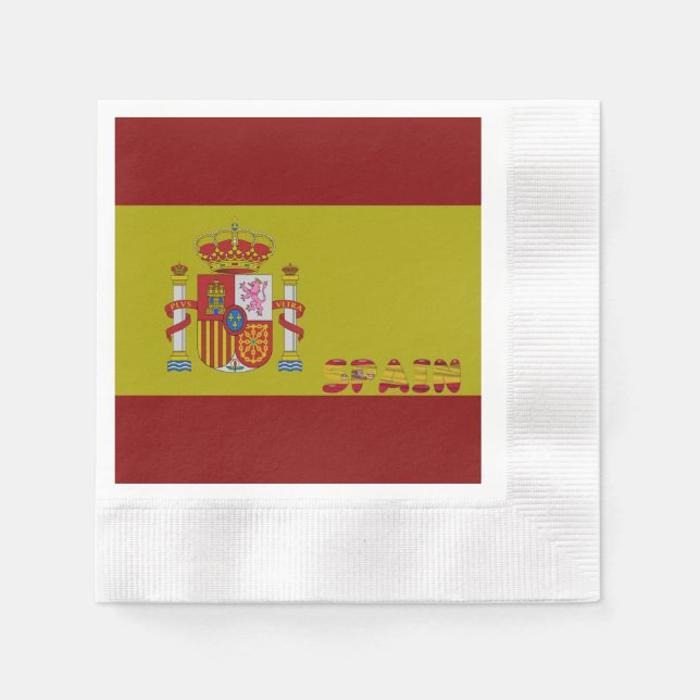 Serviette En Papier Drapeau espagnol (Devant)
