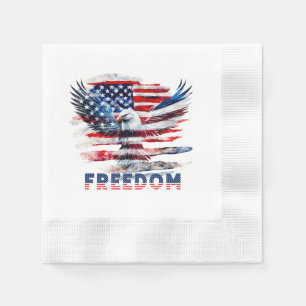 Serviette En Papier Drapeau et aigle des Etats-Unis.Liberté.