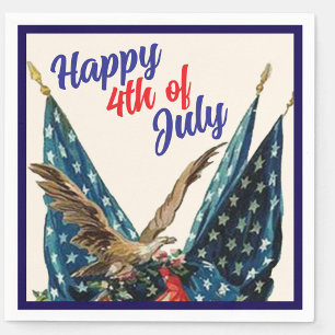 Serviette En Papier Drapeau et aigle Fête patriotique du 4 juillet Coo
