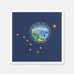Serviette En Papier Drapeau et sceau de l'Alaska, Drapeau de l'Alaska