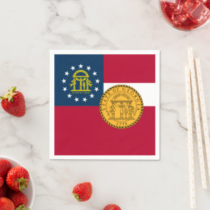 Serviette En Papier Drapeau et sceau géorgiens, Drapeau de la Géorgie