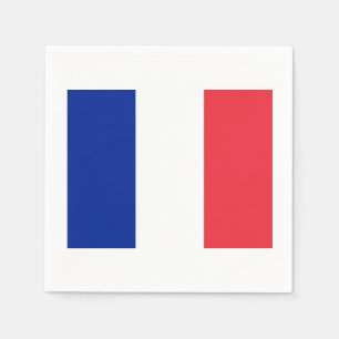 Serviette En Papier Drapeau français Thème de papier de fête Napkins