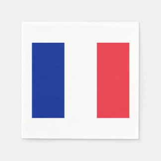 Serviette En Papier Drapeau français Thème de papier de fête Napkins