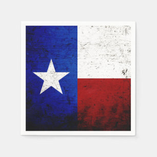Serviette En Papier Drapeau grunge noir d'état du Texas