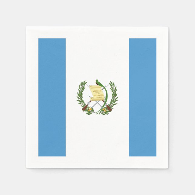 Serviette En Papier Drapeau : Guatemala (Devant)