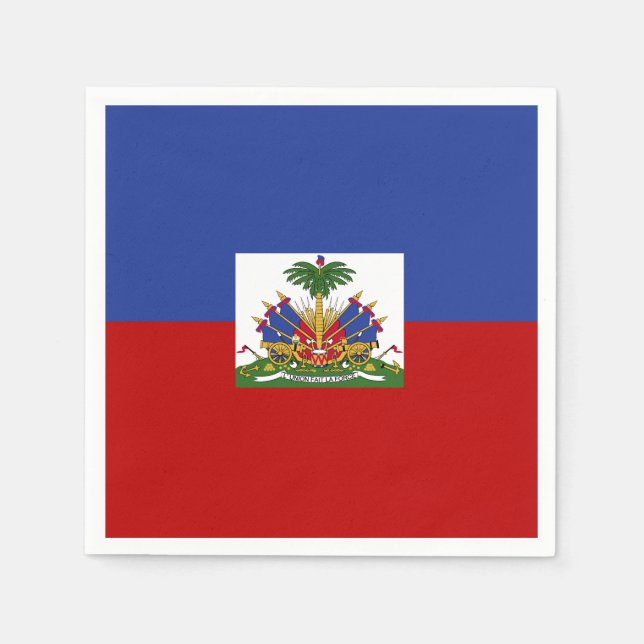 Serviette En Papier Drapeau haïtien classique (Devant)