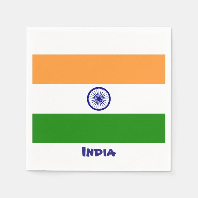 Serviette En Papier Drapeau indien (Devant)