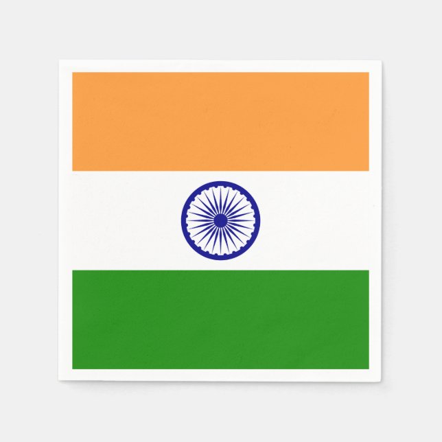 Serviette En Papier Drapeau indien (Devant)