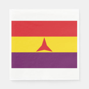 Serviette En Papier Drapeau international des brigades (Guerre civile 