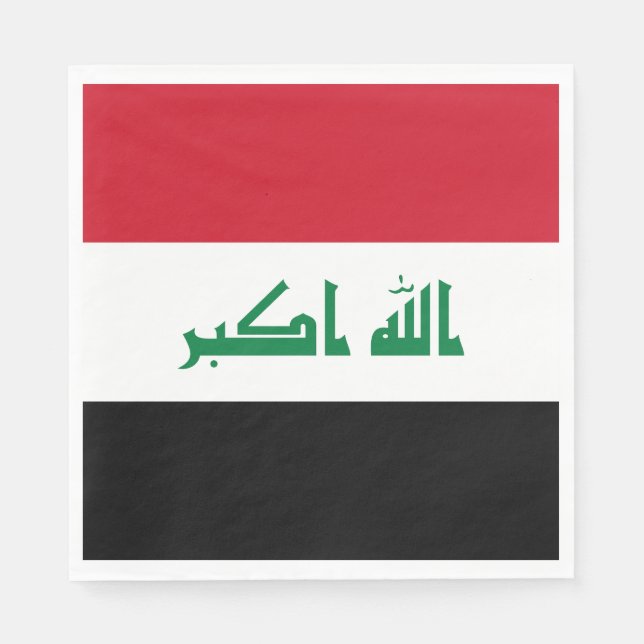 Serviette En Papier Drapeau Iraq (Devant)