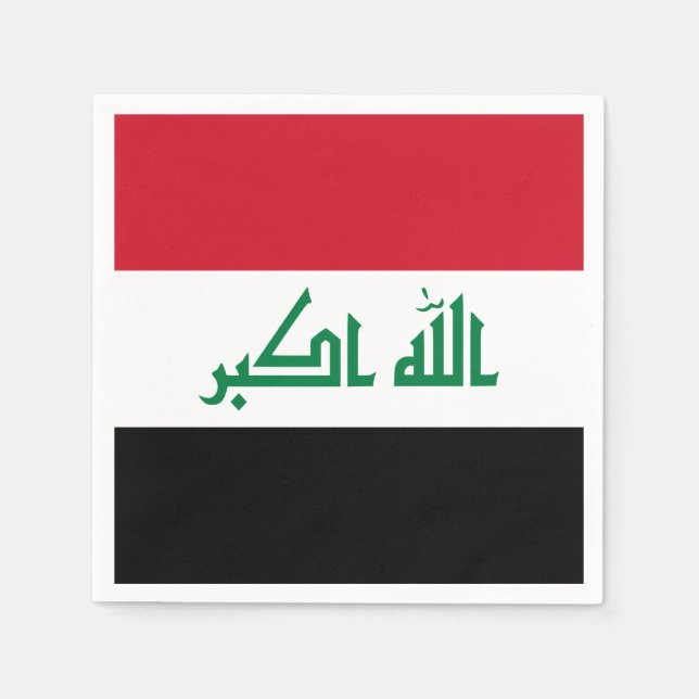 Serviette En Papier Drapeau Iraq (Devant)