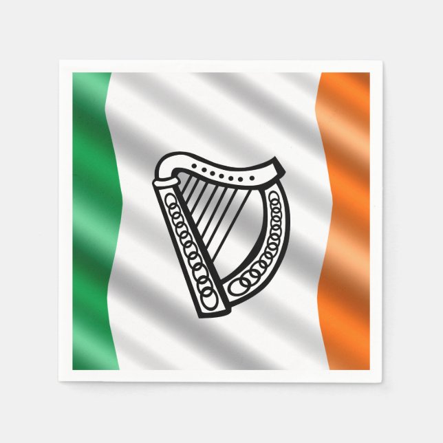 Serviette En Papier Drapeau irlandais (Devant)
