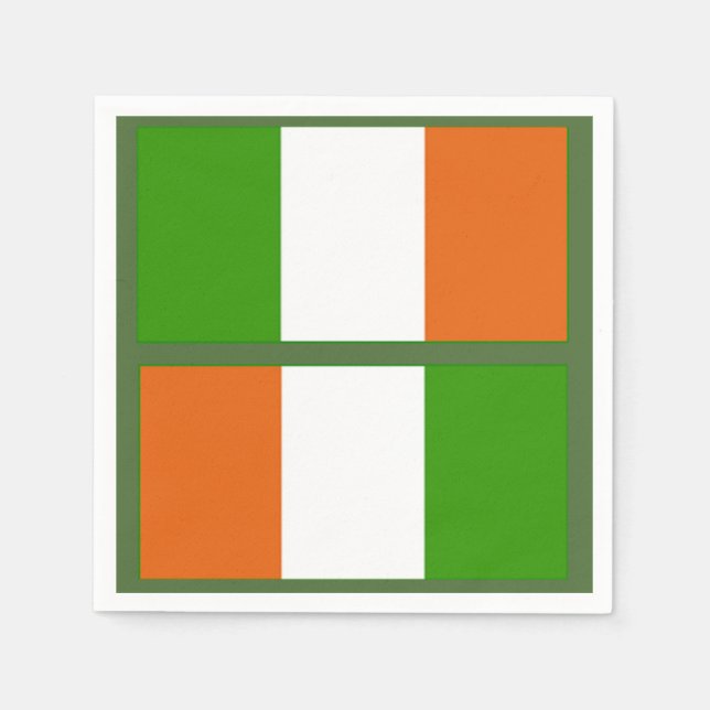 Serviette En Papier Drapeau irlandais Napkin (Devant)