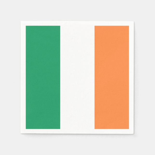 Serviette En Papier Drapeau irlandais : Tricolor Saint Patrick's Day P (Devant)