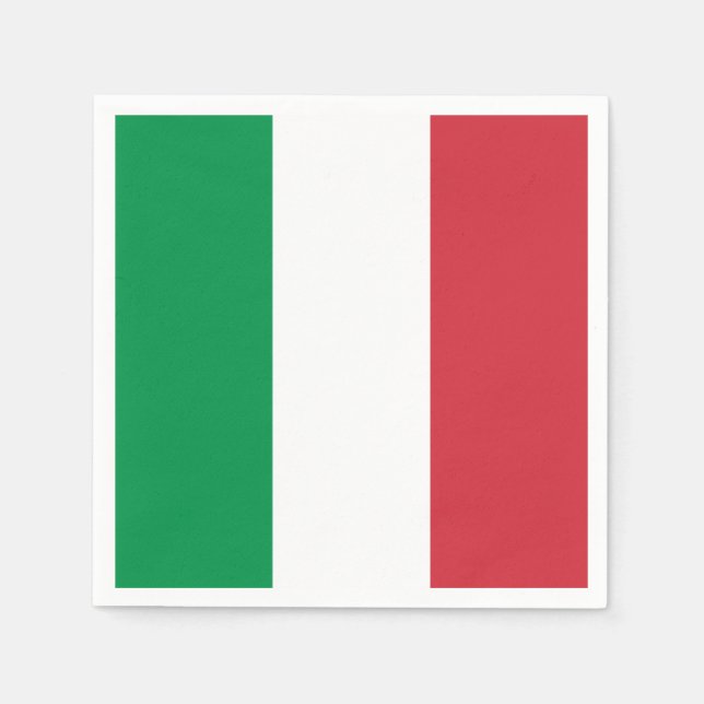 Serviette En Papier Drapeau Italie (Devant)