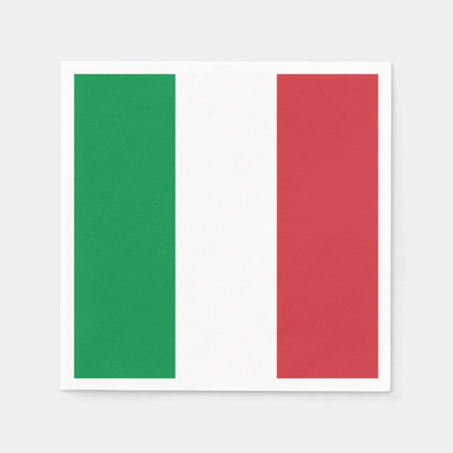 Serviette En Papier Drapeau italien (Italie) (Devant)