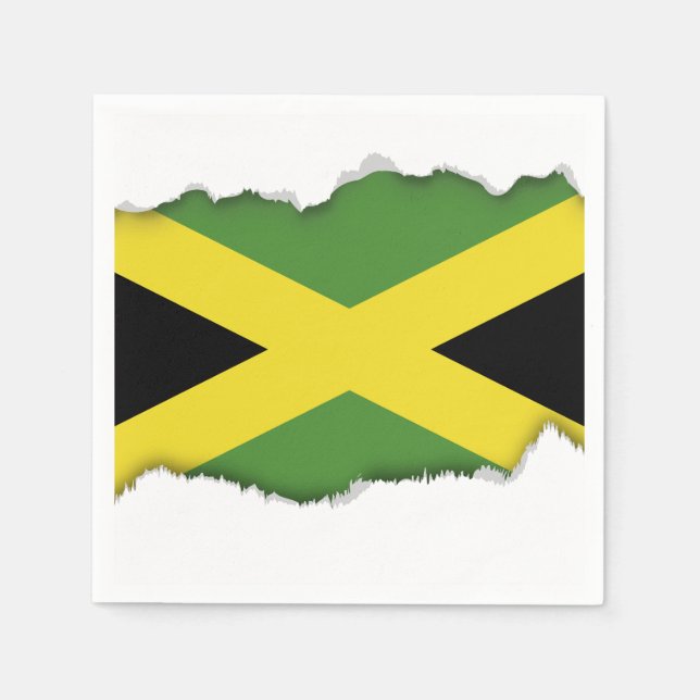 Serviette En Papier Drapeau jamaïcain (Devant)