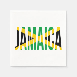 Serviette En Papier Drapeau jamaïcain de fierté de la Jamaïque