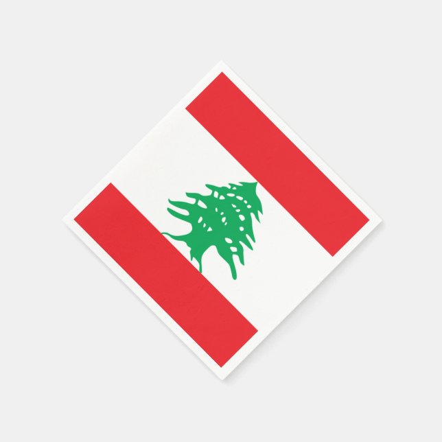 Serviette En Papier Drapeau Liban Papier serviettes (Coin)