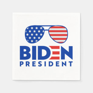 Serviette En Papier Drapeau lunettes de soleil Joe Biden Élection pr
