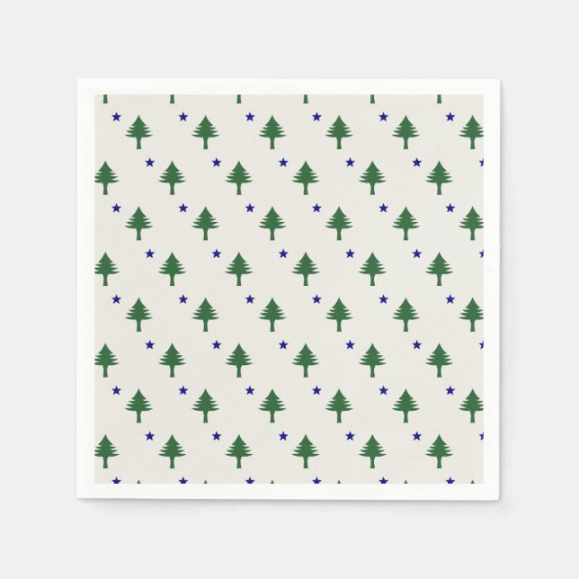 Serviette En Papier Drapeau Maine d'origine (Devant)