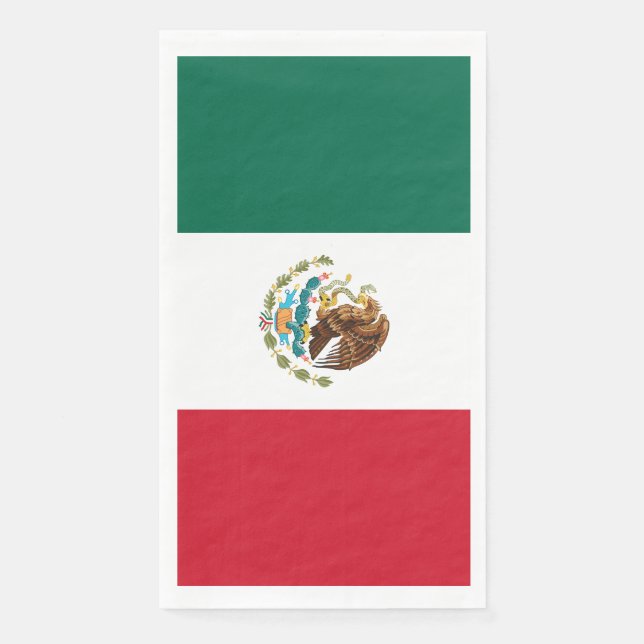 Serviette En Papier Drapeau mexicain - Drapeau mexicain (Devant)