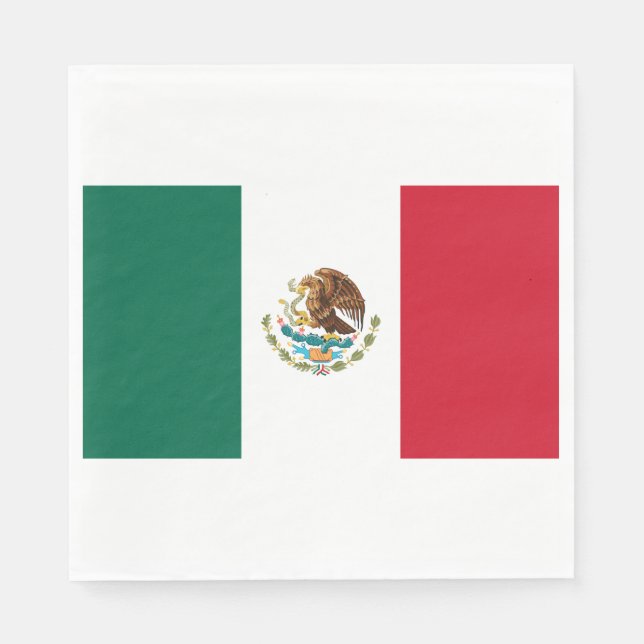 Serviette En Papier Drapeau mexicain (Mexique) (Devant)