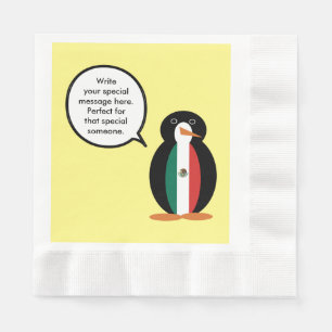 Serviette En Papier Drapeau Mexicain Ms. Penguin Fait des Papillons de