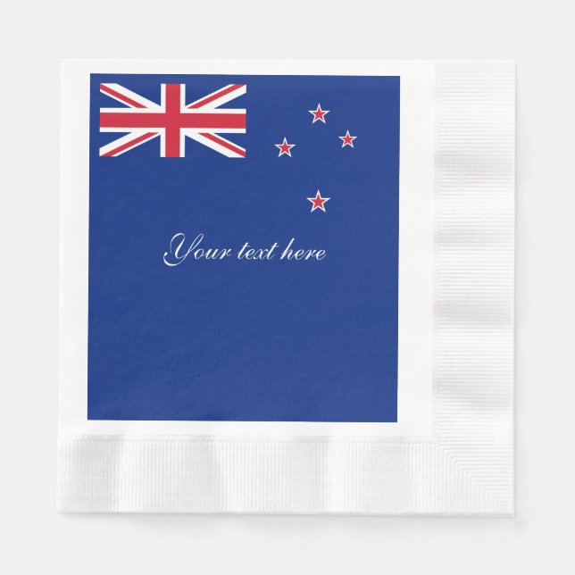 Serviette En Papier Drapeau néo-zélandais (Devant)
