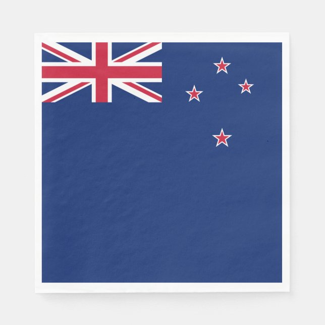 Serviette En Papier Drapeau néo-zélandais (Devant)