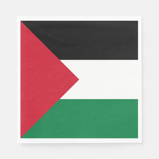Serviette En Papier Drapeau palestinien (Devant)