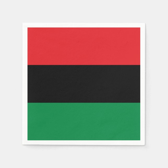 Serviette En Papier Drapeau panafricain UNIA (Devant)