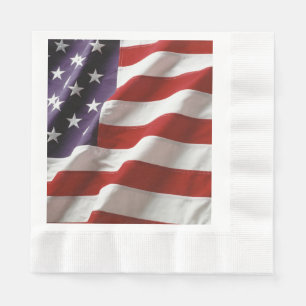 Serviette En Papier Drapeau patriotique américain