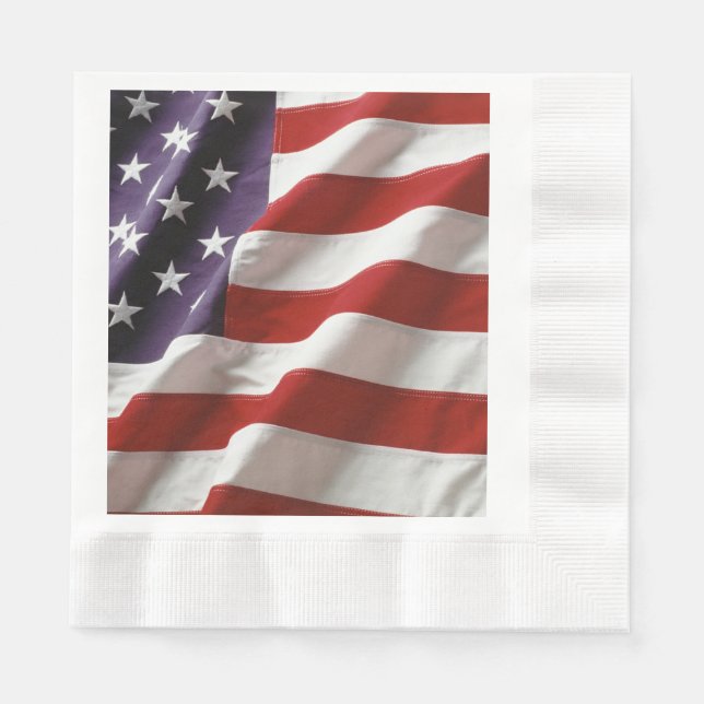 Serviette En Papier Drapeau patriotique américain (Devant)