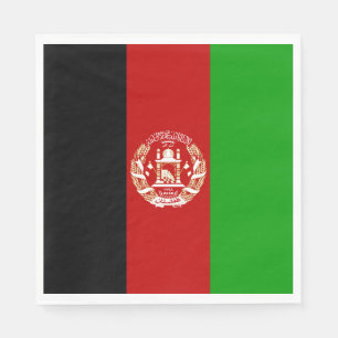 Serviette En Papier Drapeau patriotique de l'Afghanistan