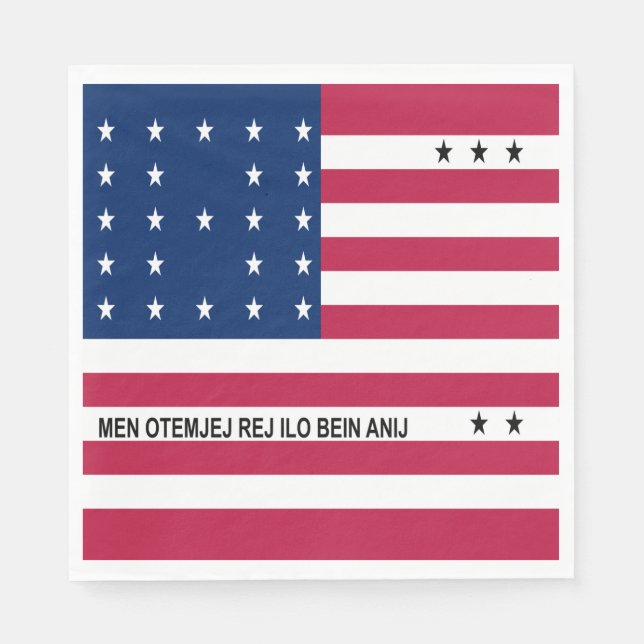 Serviette En Papier Drapeau patriotique de l'atoll de Bikini (Devant)