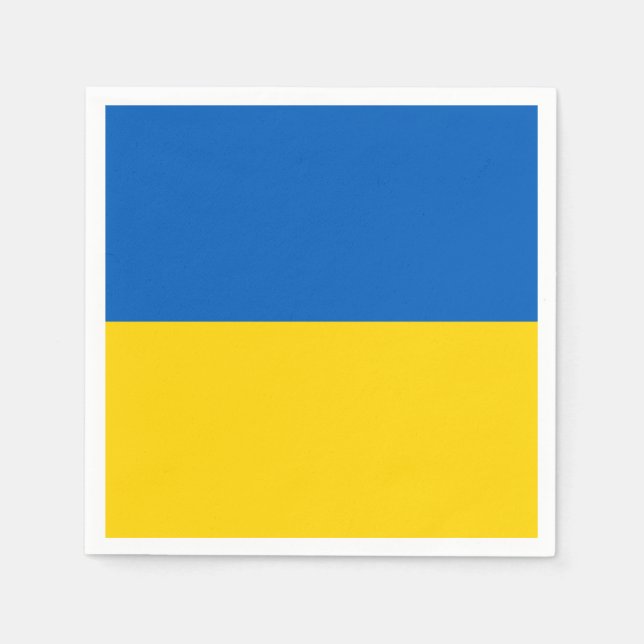 Serviette En Papier Drapeau patriotique de l'Ukraine (Devant)