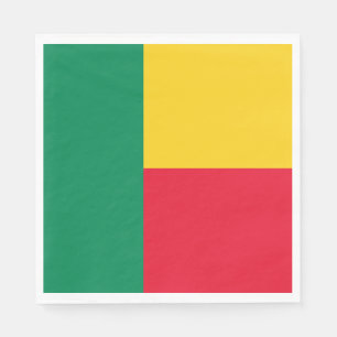 Serviette En Papier Drapeau patriotique du Bénin