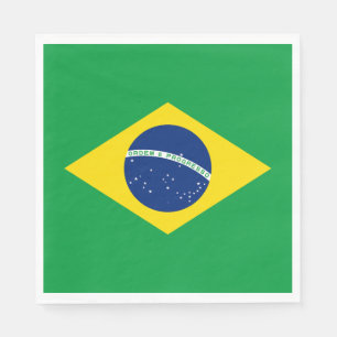 Serviette En Papier Drapeau patriotique du Brésil