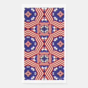 Serviette En Papier Drapeau Patriotique USA