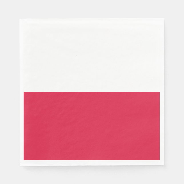 Serviette En Papier Drapeau polonais (Pologne) (Devant)