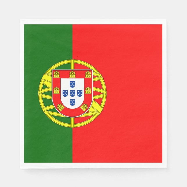 Serviette En Papier Drapeau portugais (Portugal) (Devant)