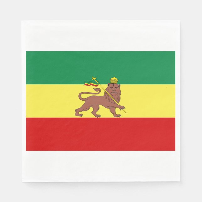 Serviette En Papier Drapeau rastafarien (Rastafarianisme) (Rasta) (Devant)
