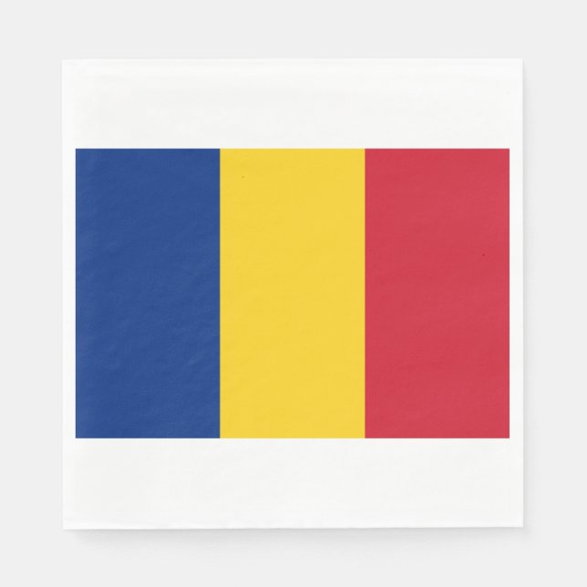 Serviette En Papier Drapeau roumain (Roumanie) (Devant)