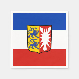 Serviette En Papier Drapeau Schleswig-Holstein Papier Napkins
