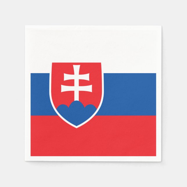 Serviette En Papier Drapeau Slovaquie (Devant)