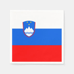 Serviette En Papier Drapeau Slovénie