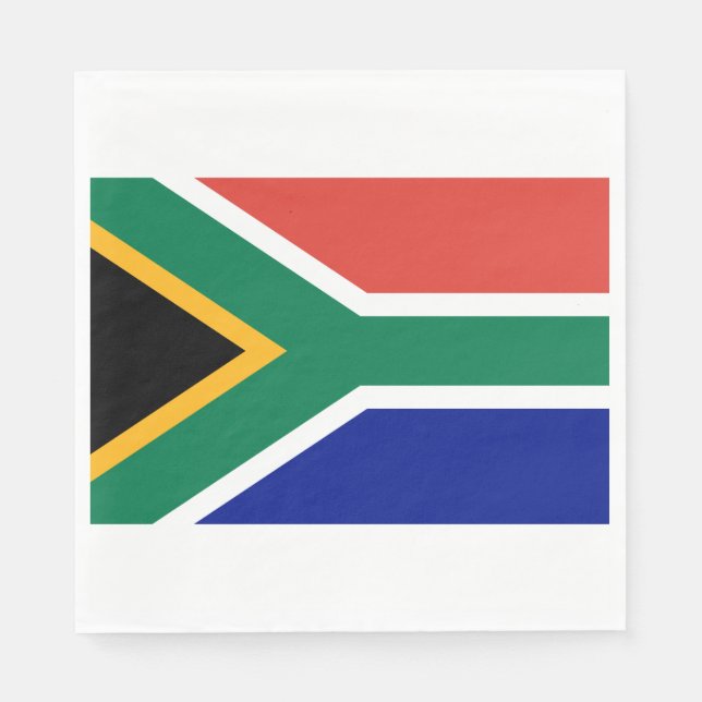 Serviette En Papier Drapeau sud-africain (Devant)