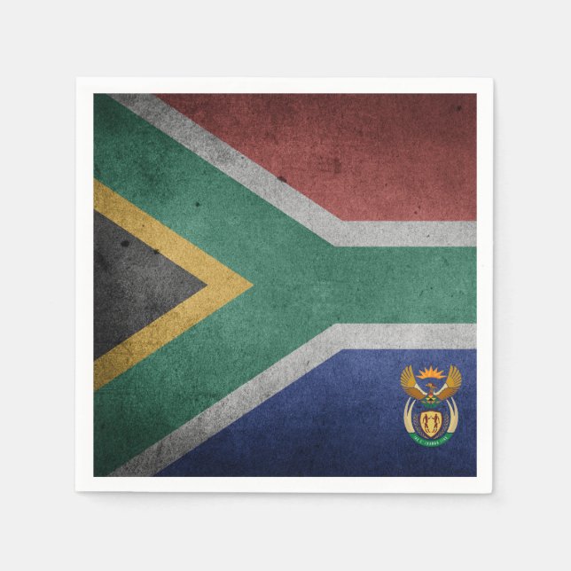 Serviette En Papier Drapeau sud-africain (Devant)